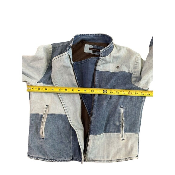 Citizens of Humanity Denim Patchwork Moto Jacket Women’s Small - Picture 6 of 7